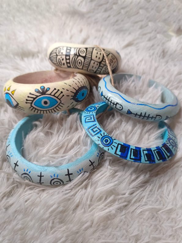Christmas Wooden Bracelet Set